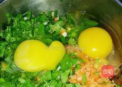 Illustration of how to make celery egg pancake 3