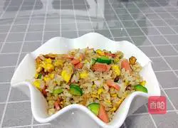 Illustration of how to make fragrant egg fried rice 8