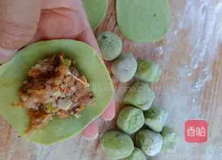 Illustration of how to make mushroom, pork and carrot dumplings 14