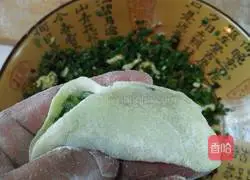Vegetarian Sanxian Stuffing Illustration of how to make dumplings 15