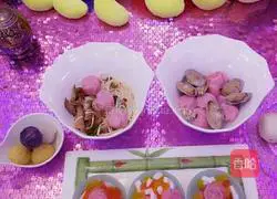 Illustration of how to make bean paste, purple sweet potato and rose glutinous rice balls 10