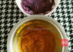Illustration of how to make purple sweet potato and pumpkin blossom steamed buns 2