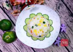 How to make cucumber and egg fried rice Illustration 10