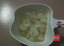 Illustration of how to make longan with glutinous rice balls 7