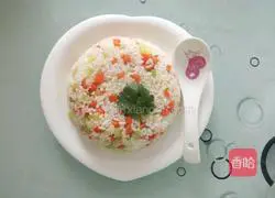 Three Color Fried Rice Recipe Illustration 7