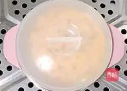 Illustration of how to make Tomato Shrimp Steamed Bun Pudding (Baby Complementary Food) 9