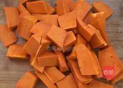 Pumpkin bean paste Illustration of how to make steamed buns 1