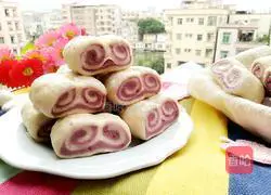 Illustration of how to make two-color steamed buns 15