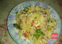 Green pepper and egg fried rice recipe illustration 10
