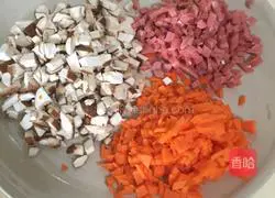 Assorted soy sauce fried rice recipe illustration 1