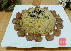 Illustration of how to make crab meat golden fried rice 9