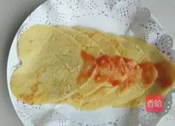 Illustration of how to make chive egg pancake 4