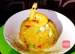 Illustration of how to make shrimp fried rice 14