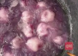 Illustration of how to make crystal purple potato glutinous rice balls 6