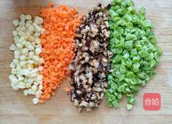 Meat Illustration of how to make fried rice 5