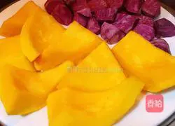 Pumpkin Purple Sweet Potato Glutinous Rice Cake Recipe Illustration 3