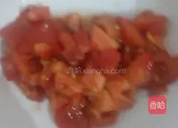 Illustration of tomato and green pepper fried rice 2