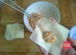 Illustration of how to make seafood wontons 8