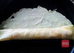 Egg Illustration of making pancake-wrapped sausage 9