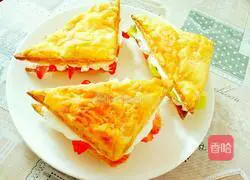 Illustration of how to make puff pastry butter sandwich 7