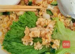 Illustration of how to make goose egg fried rice 9