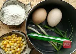 Corn, ham and egg pancake recipe 1