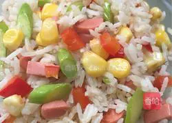 Illustration of how to make colorful fried rice 4