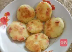Illustration of how to make ham and potato pancakes 7