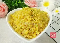 Simple golden egg fried rice recipe 1