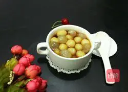 Longan with small glutinous rice balls Illustration of how to do it 13