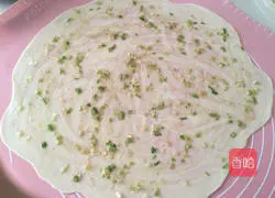 Illustration of how to make scallion pancake 10