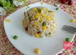 Three Color Fried Rice Recipe Illustration 9