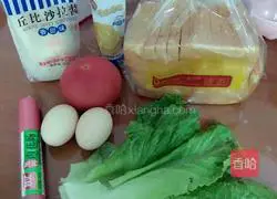 Illustration of how to make a simple ham sandwich 1