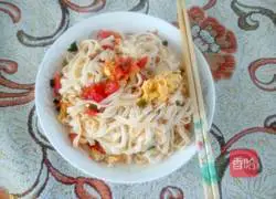 Tomatoes Illustration of how to make egg noodles 16