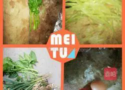 Illustration of how to make noodles with garlic sauce 1