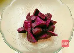 Purple potato bean paste cake recipe 2