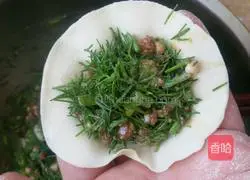 Dumplings stuffed with fennel.Recipe 3