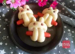 Illustration of how to make Rabbit Sausage Steamed Buns (one-time fermentation method) 10