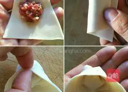 Illustration of how to make mutton wontons 4