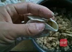 Illustration of how to make mushroom and chicken dumplings 11