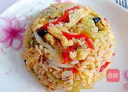 Illustration of how to make cabbage Laoganma fried rice 10