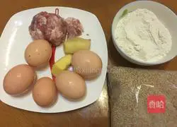 Minced Ginger and Pork Egg pancake recipe 1