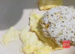 Illustration of how to make egg fried rice 2