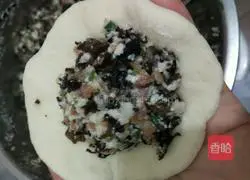 Illustration of how to make buns with fungus and pork stuffing 15