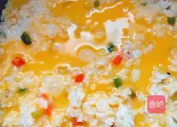 Illustration of how to make home-style egg fried rice 5