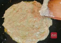 Illustration of how to make pumpkin milk and egg pancakes 13