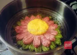 Illustration of making sunflower steamed cake 13