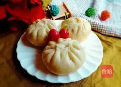 Illustration of how to make mung bean buns 15