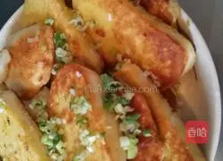 Illustration of how to make fried steamed bun slices (simple version) 4