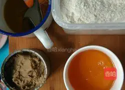 Illustration of how to make peanut-filled pancakes 1